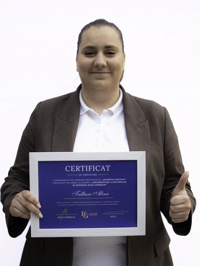 Alina T., absolventă Business Asistent Director