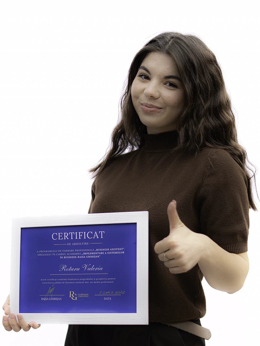 Valeria R., absolventă Business Asistent Director